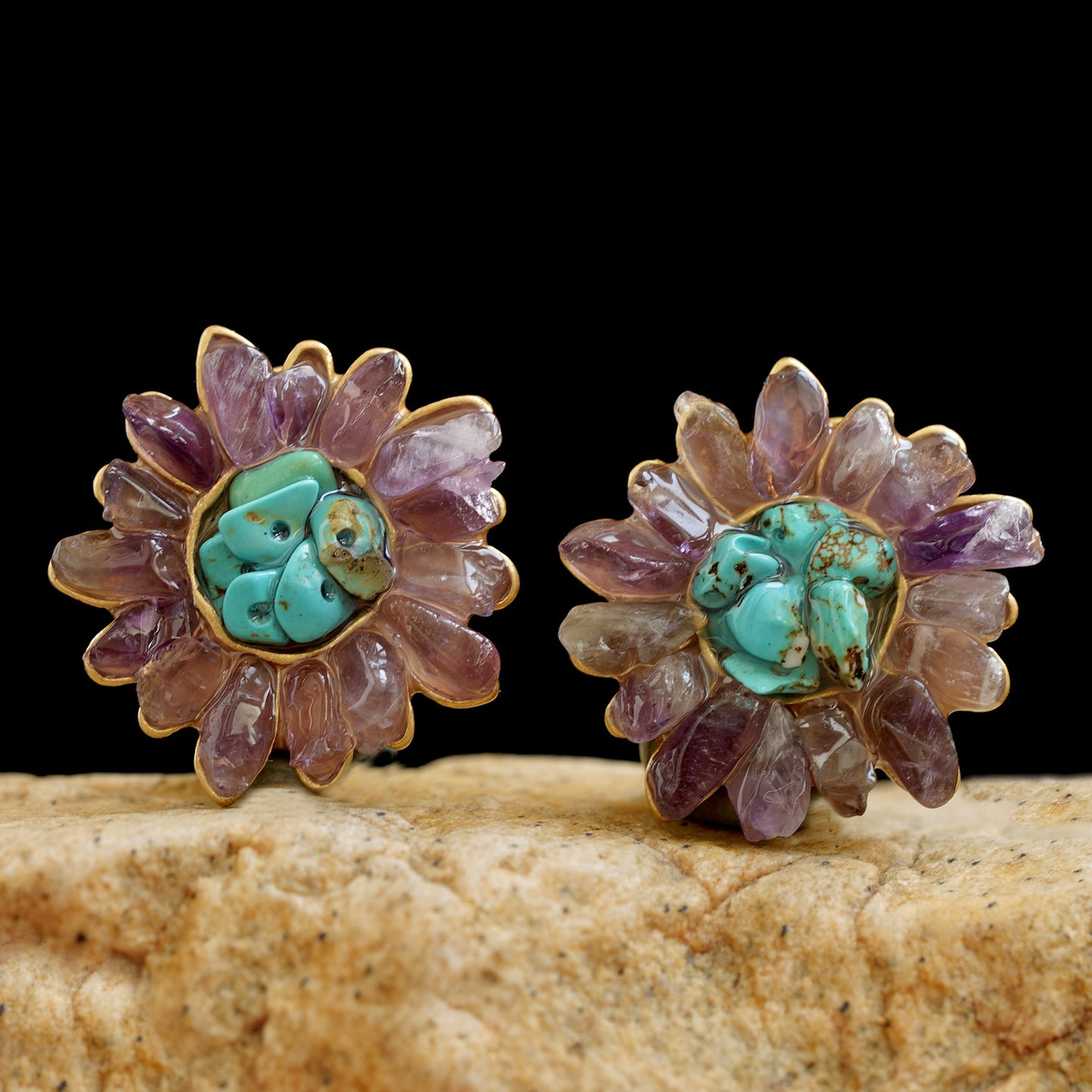 Vintage Vermeil Silver Amethyst Earrings