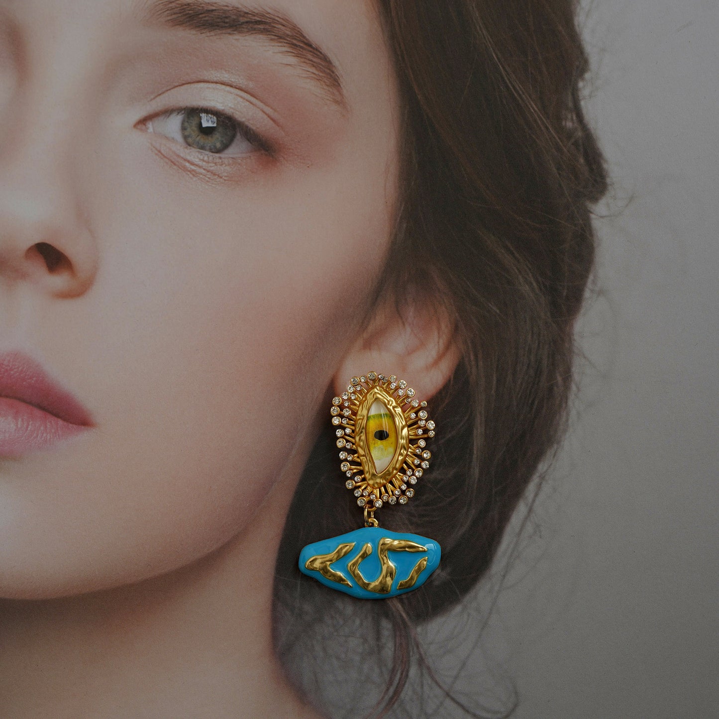 Teddy earrings gold