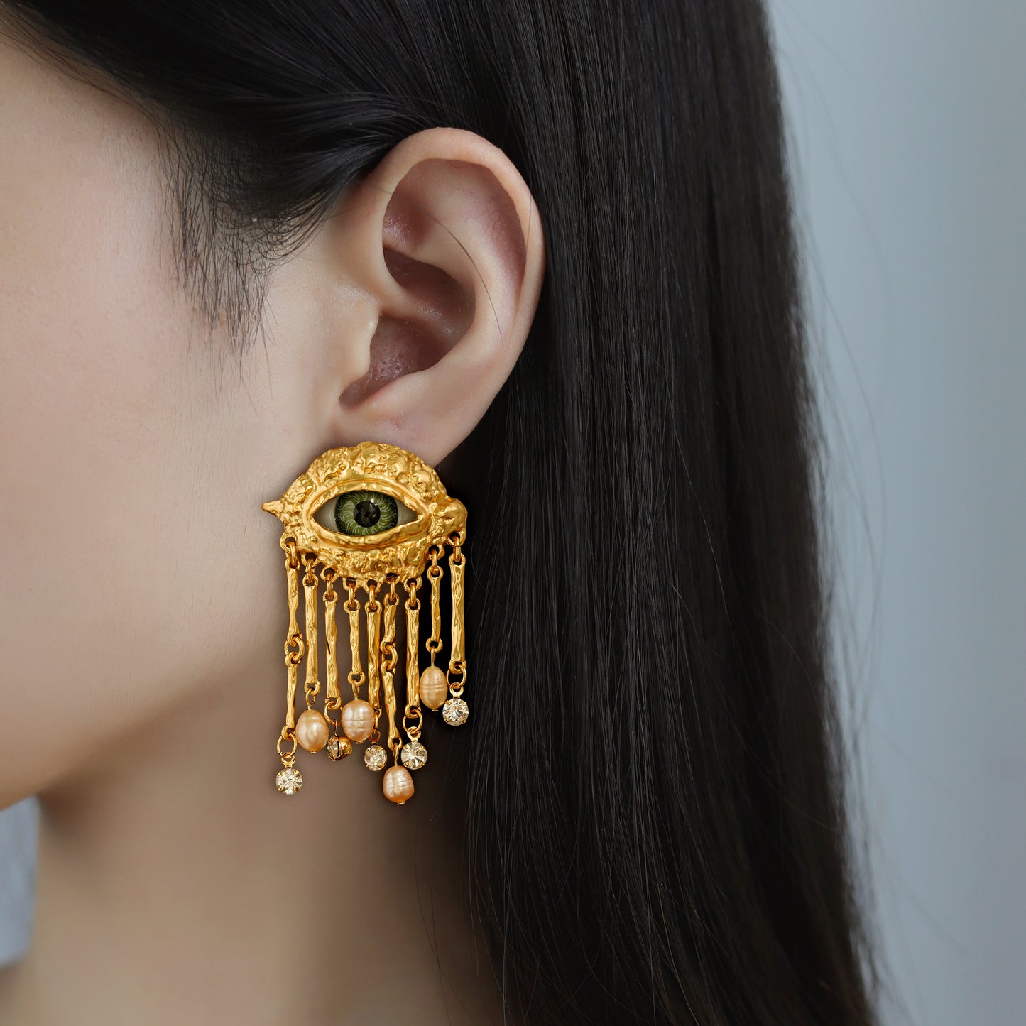 18K Gold Plated Evil Eye Earrings for Women