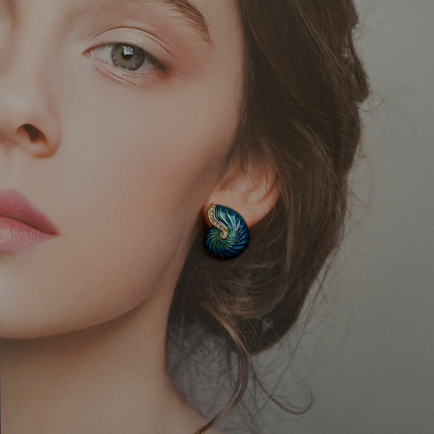 Enamel Shell Earrings