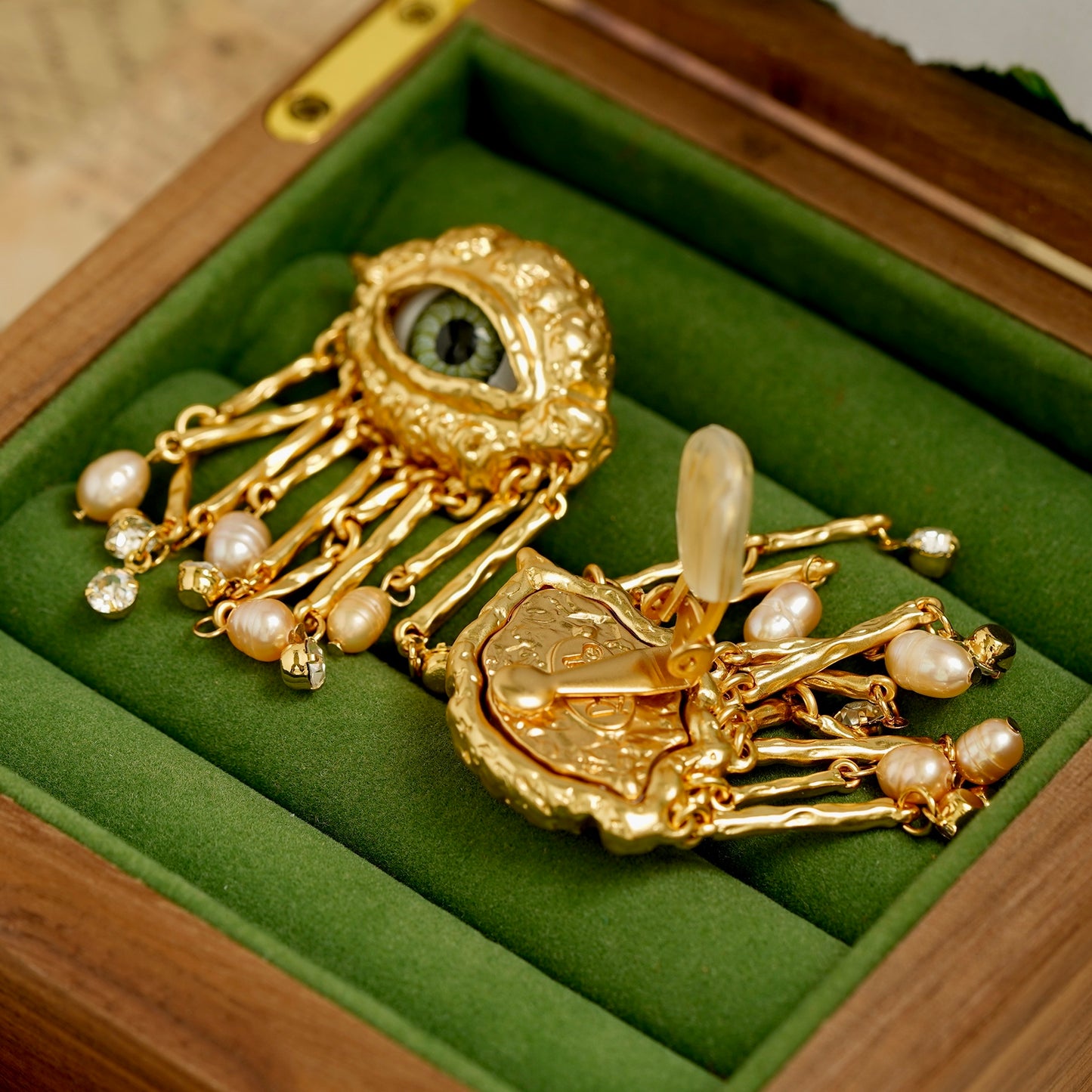 18K Gold Plated Evil Eye Earrings for Women