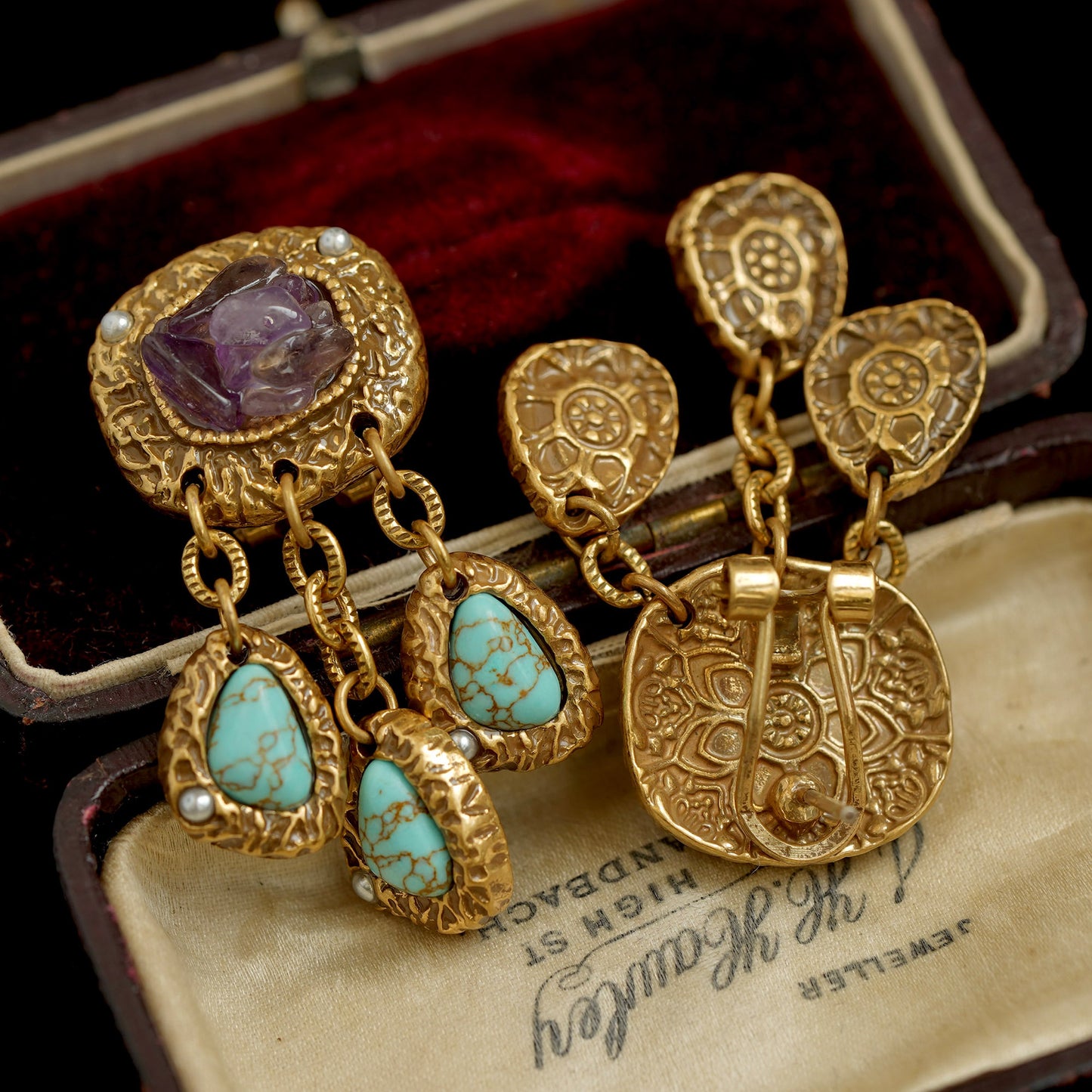 Gold & Turquoise True Love Earrings
