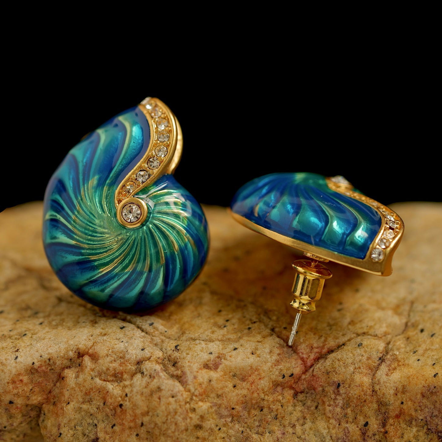 Enamel Shell Earrings