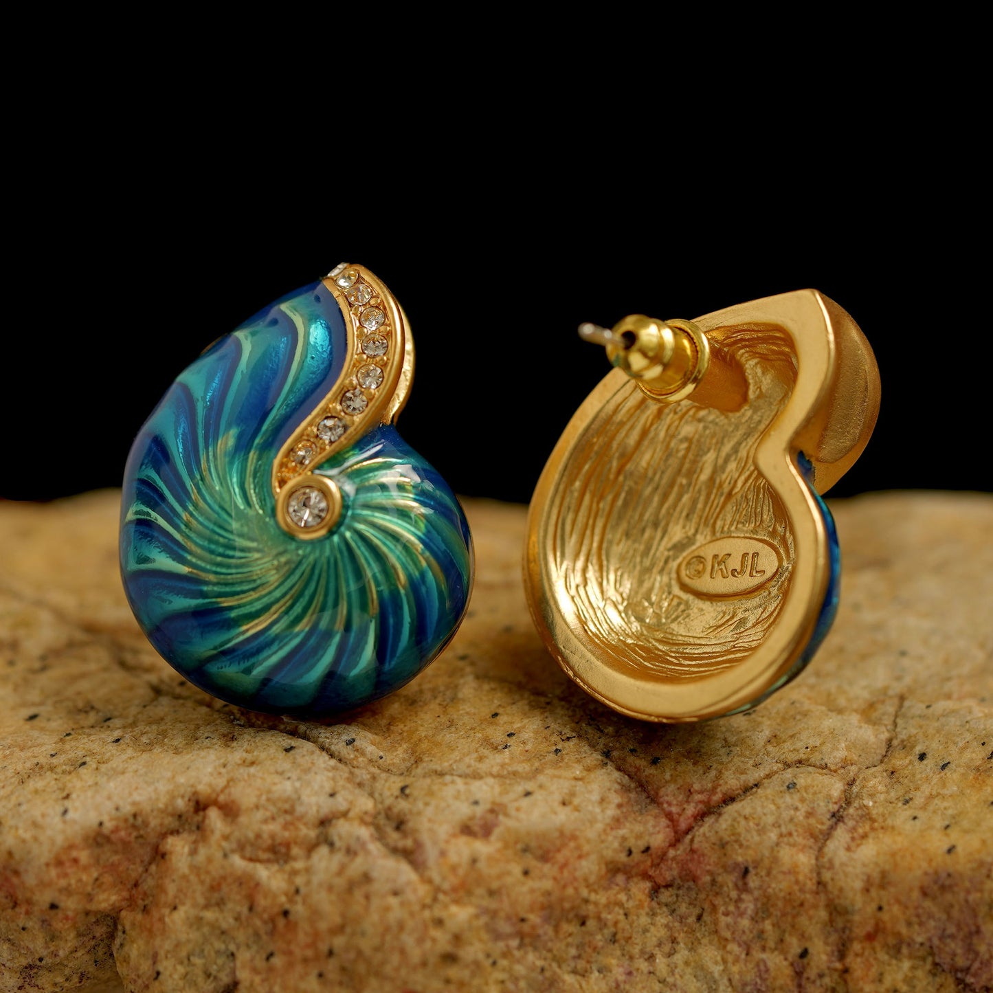 Enamel Shell Earrings