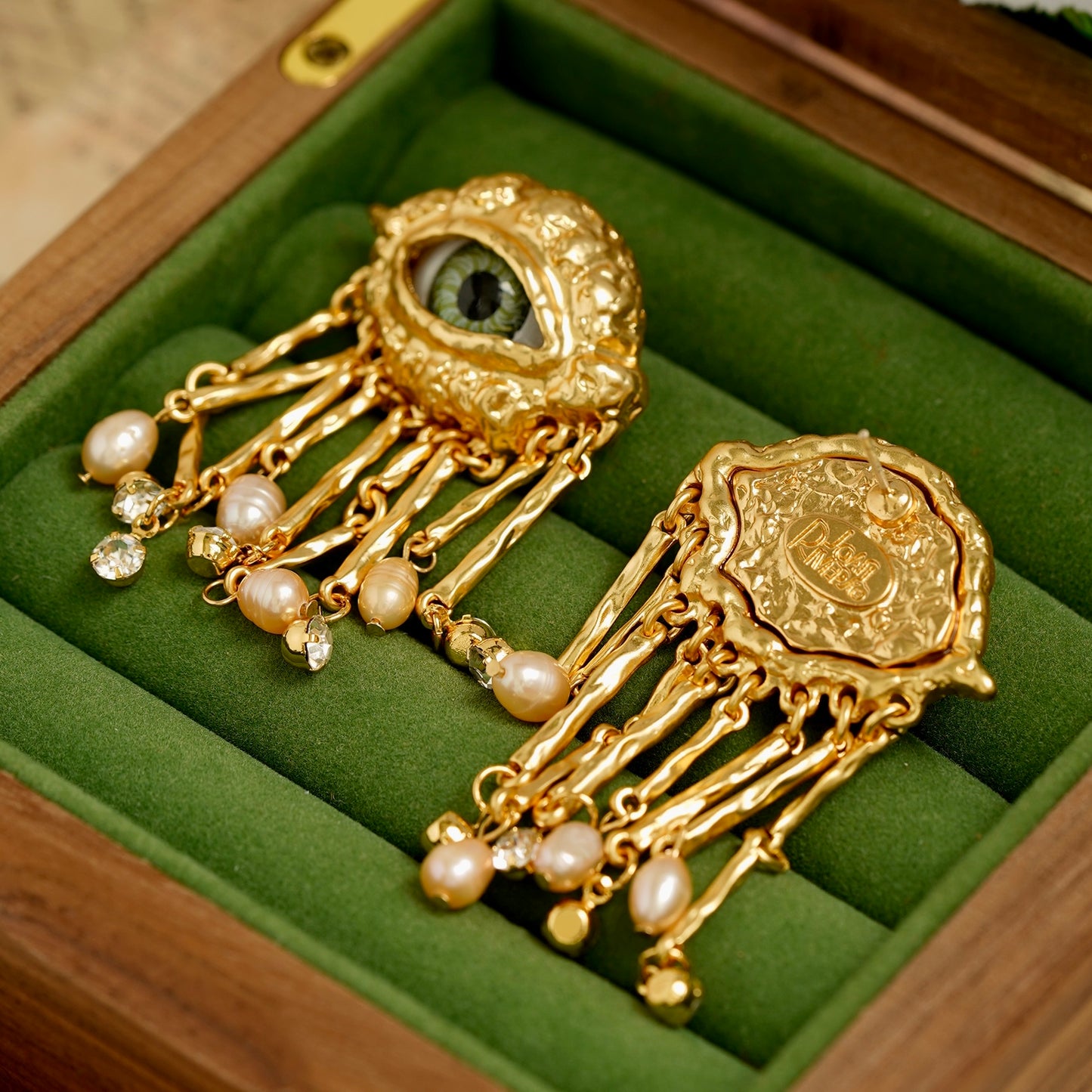 18K Gold Plated Evil Eye Earrings for Women