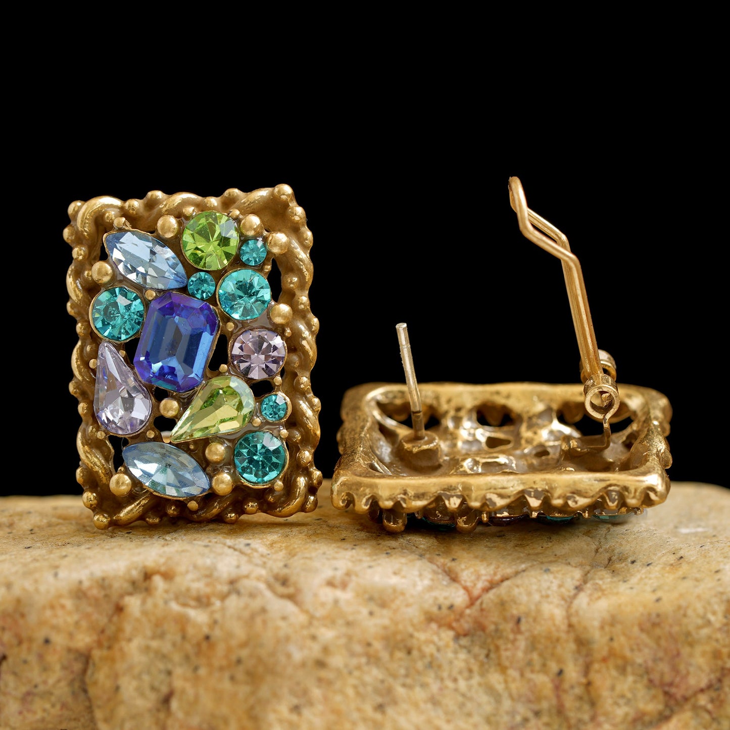 Barclay Pastel Rhinestone Earrings