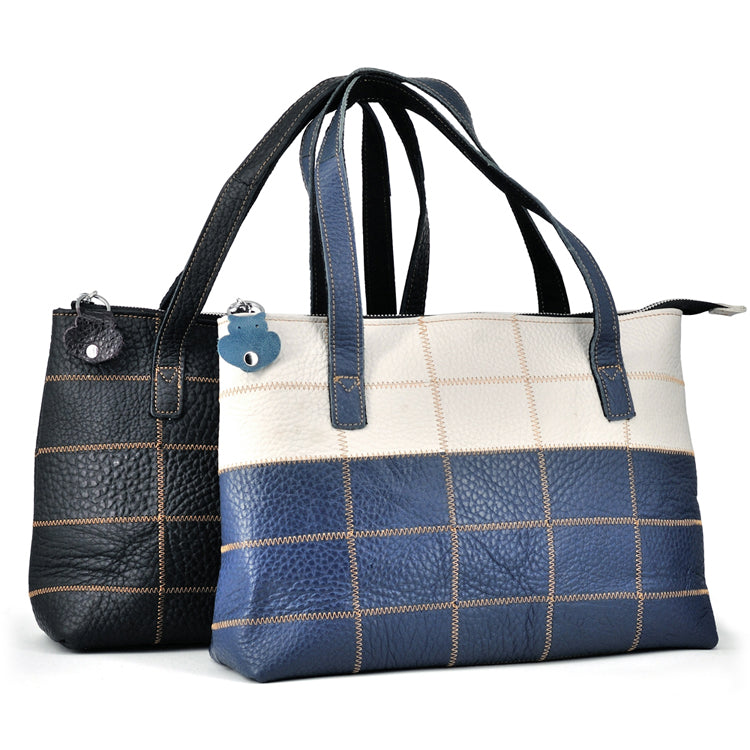 Vegan Leather Patchwork Tote #6