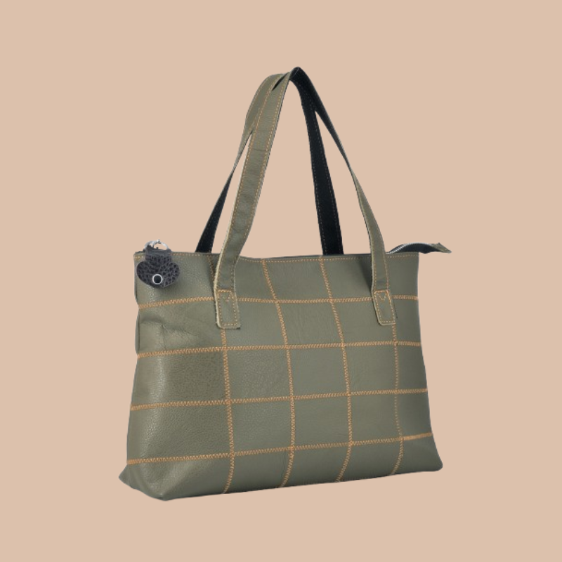 Vegan Leather Patchwork Tote #6