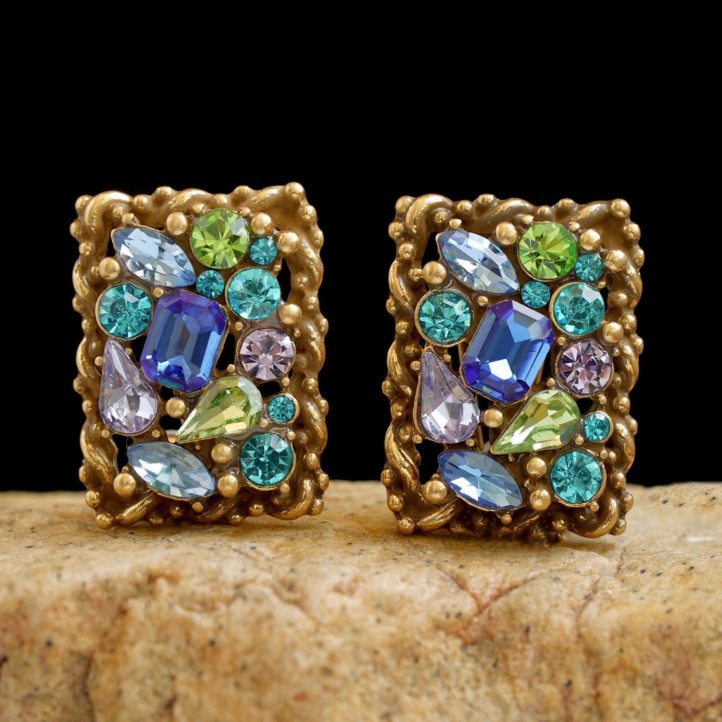Barclay Pastel Rhinestone Earrings