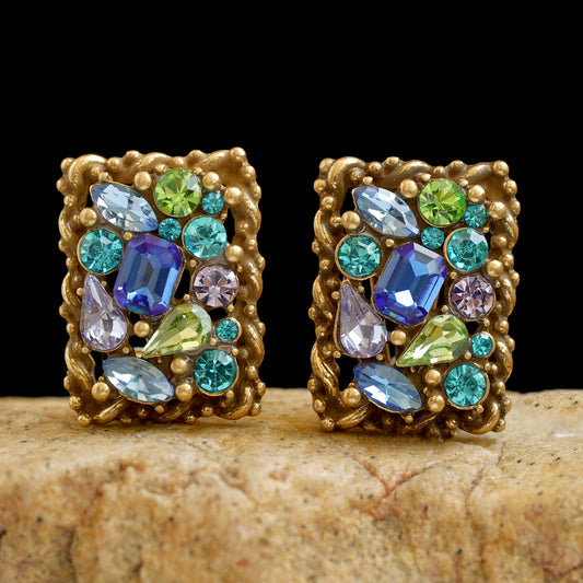 Barclay Pastel Rhinestone Earrings
