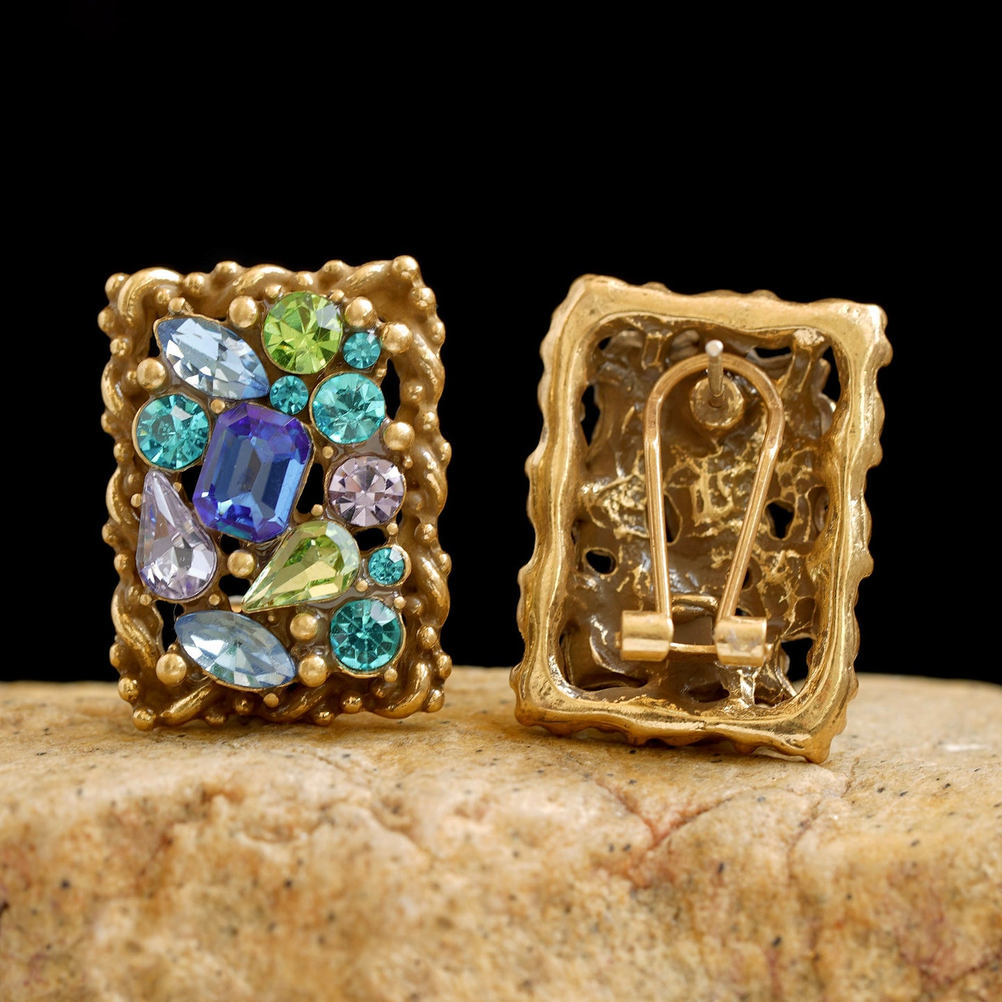 Barclay Pastel Rhinestone Earrings