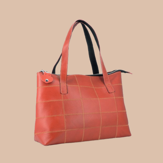 Vegan Leather Patchwork Tote #3