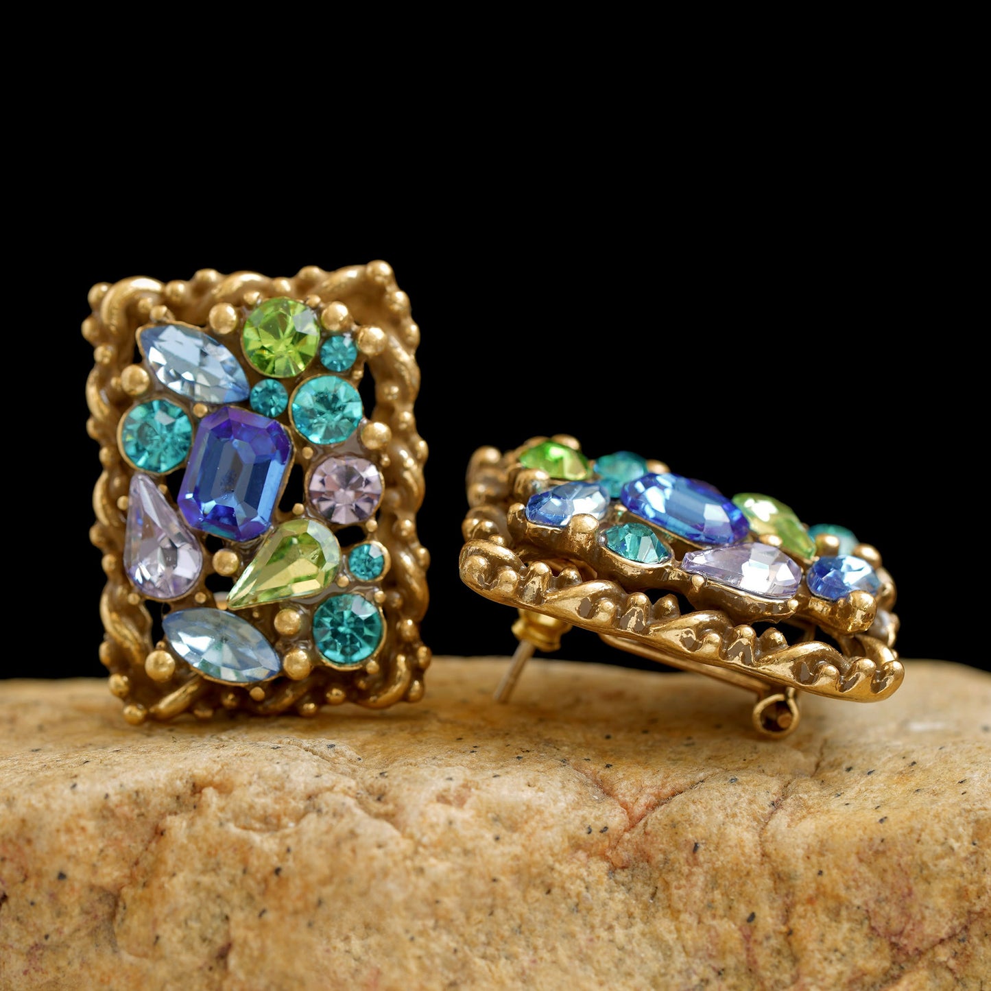 Barclay Pastel Rhinestone Earrings