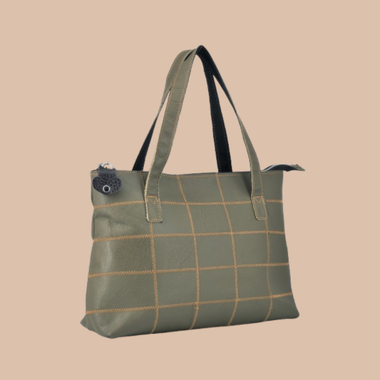 Vegan Leather Patchwork Tote #4