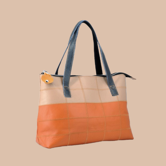 Vegan Leather Patchwork Tote #5