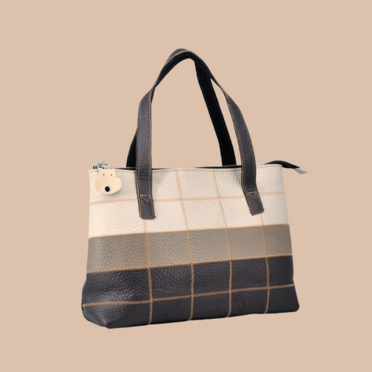 Vegan Leather Patchwork Tote #7