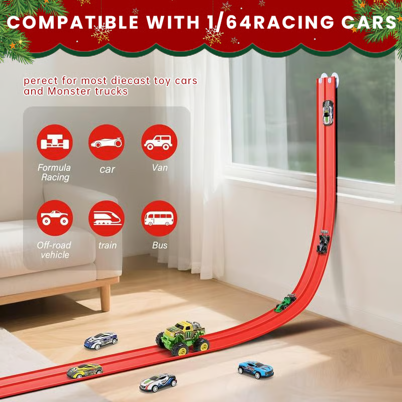 🎄🎁 2025 Christmas Surprise Gift: Track sprint diy racing track🚗✨