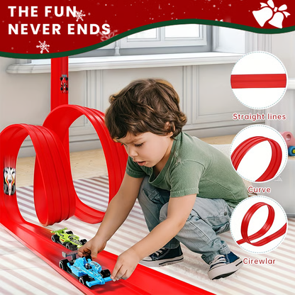 🎄🎁 2025 Christmas Surprise Gift: Track sprint diy racing track🚗✨