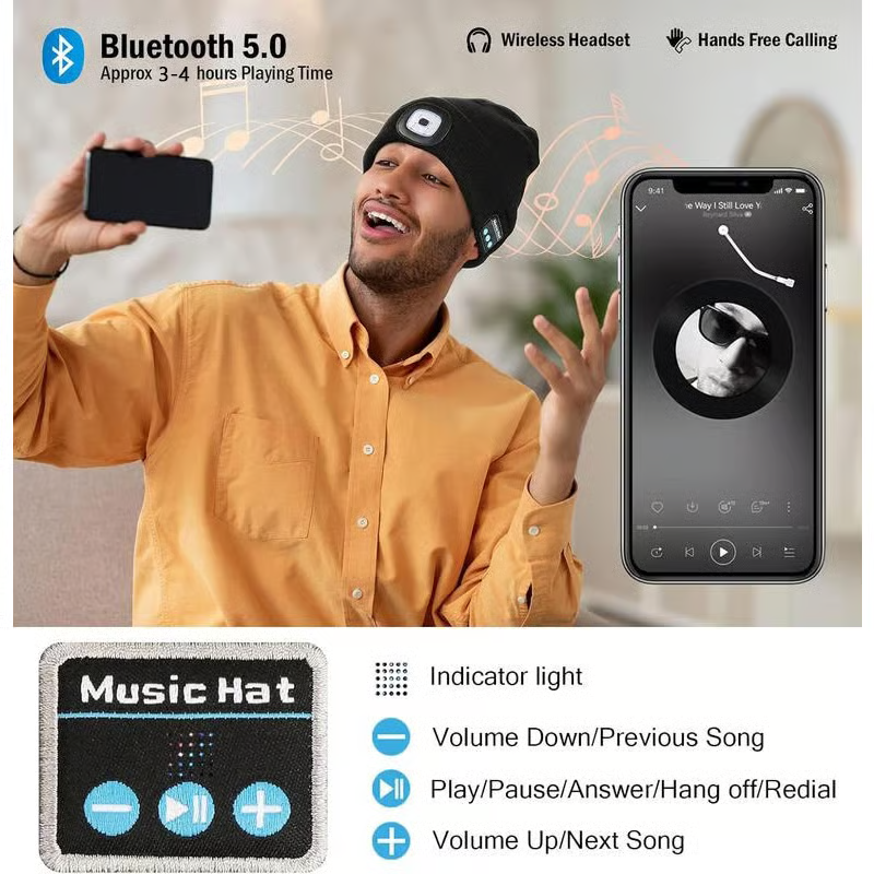 🎄🎁 2025 Christmas Surprise Gift：LED Bluetooth Beanie