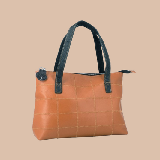 Vegan Leather Patchwork Tote #8