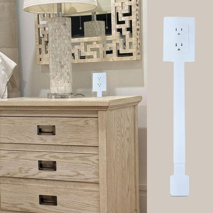 🔥Outlet Electrical Outlet Extender & 2 AC Outlets Extendable 43-62cm Rotatable 180° for Couches Desks Nightstands