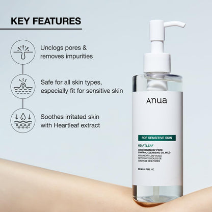 ANUA Heartleaf Pore Control Cleansing Oil (Mild)