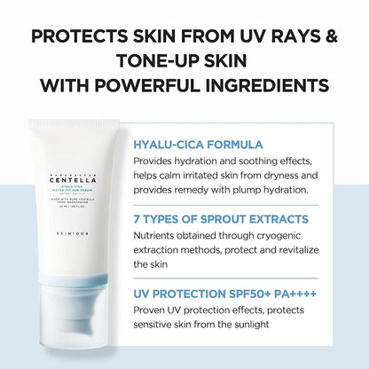 [Damage Box] SKIN1004 Madagascar Centella Hyalu-Cica Water-Fit Sun Serum SPF50+ PA++++ (2-Pack)