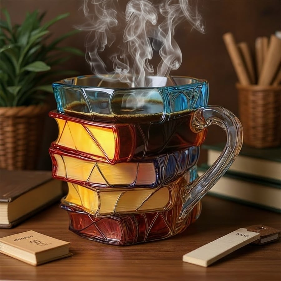 🎄Early Christmas Sale-49% OFF🌟Novelty 3D Painted Book Mug - Where Literature Meets Art in Your Morning Routine 📚☕