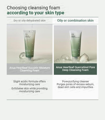 ANUA Heartleaf Quercetinol Pore Deep Cleansing Foam