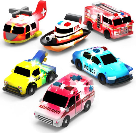 🔥HOT SALE 49% OFF🚒 Emergency Cars Light-Up Bath Toys – 6 Pack✨