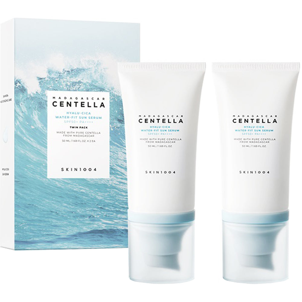 [Damage Box] SKIN1004 Madagascar Centella Hyalu-Cica Water-Fit Sun Serum SPF50+ PA++++ (2-Pack)