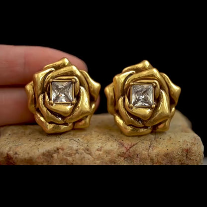 Vintage Royal Style Flower Earrings