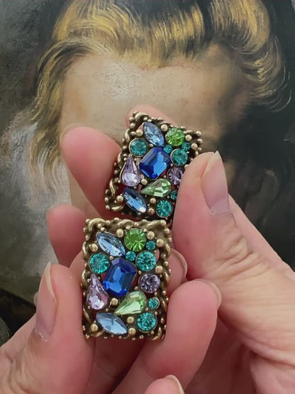 Barclay Pastel Rhinestone Earrings