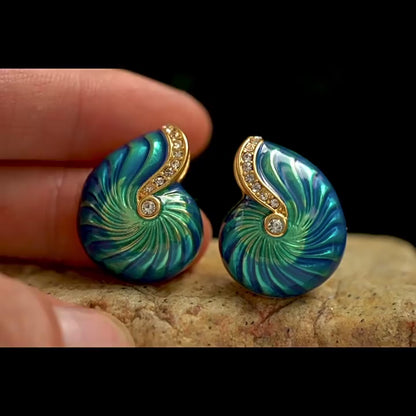 Enamel Shell Earrings