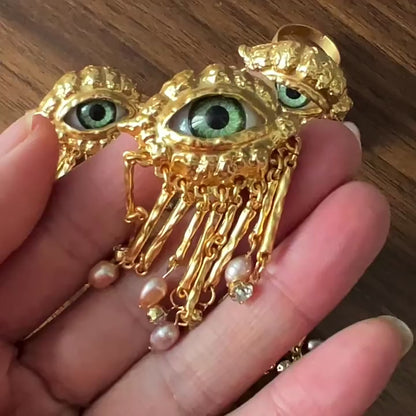 18K Gold Plated Evil Eye Earrings for Women